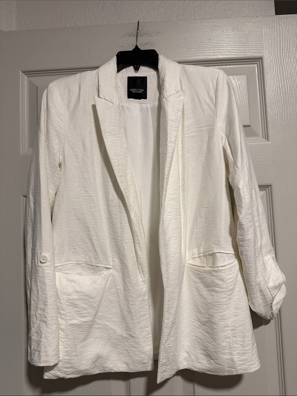 Simply Vera Vera Wang Ivory Open-Front Blazer